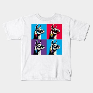 Vicuña Pop Art - Camelid Kids T-Shirt